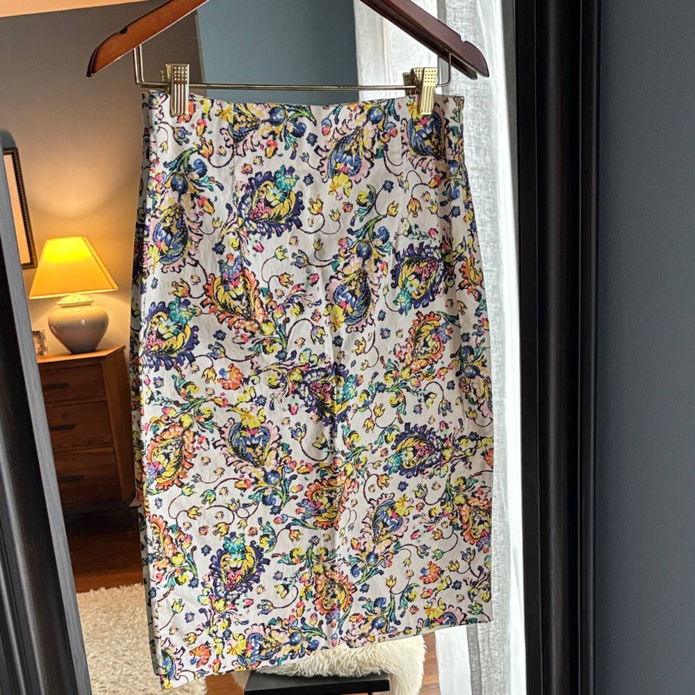 Zara Colorful Paisley Pencil Skirt